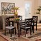 Baxton Studio Henry Grey Upholstered and Dark Brown Finished Wood 5-Piece Dining Set 171-10949-8026 - alternate 6
